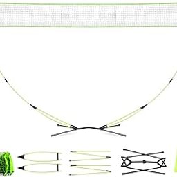 Hacer Badminton Net Set Portable Adjustable Outdoor with Foldable Stand Pole (3 Meter, Neon Green)-7