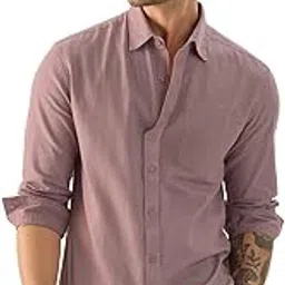 the souled store Men's Cotton Regular Fit Solid Button Down Shirt-picture-24