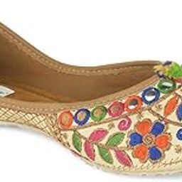 DesiColour Punjabi Jutti Belly Mojari Khussa for Party Wedding for Women Girls-Mirror Forest-picture-50