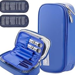 JOYJOM Insulin Cooler Travel Case, Insulin Pen Cooler Bag TSA Approved, Medication Cooler for Travel, Insulin Carrying Travel Case with 2 * 100g Ice Packs for Insulin Vial Pens and Diabetic Supplies-image-32