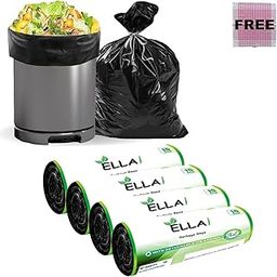 Ella Garbage Bags 30 x 37 Inches (Extra Large) 60 Bags 4 Rolls Black Color With Check Duster Cloth Free-image-12