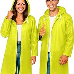 EVA Lemon Yellow Rain Coat for Women Waterproof Pack of 1 | Foldable Poncho for Men & Women | Reusable, Lightweight & Durable Rain Card Style Coat-image-58