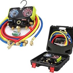 Mass Pro Dual Manifold Gauge F-68G R22 R134A R410A R404A Refrigeration Service Tools Refrigeration Pressure Gauge Valve With Light-image-12