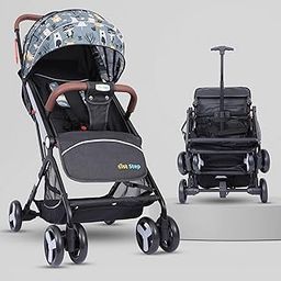 1st Step Aura Stroller with Portable Travel Friendly Trolley and Compact Fold (Grey Printed)-picture-5