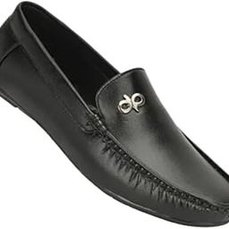 Men's Black Formal Loafers – Stylish Synthetic Leather Slip-On Shoes for Office, Party Lightweight & Comfortable Dress Shoes for Men and Boys-image-58