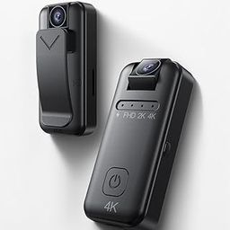 4K Body Camera with Audio Recording, Water Proof Wearable Body Cam, 180° Rotatable Lens, Portable Mini Chest & Clip On Camera for Cycling,Sports,Outdoor-image-23