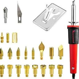 Malfah 23-in-1 Wood Burning Kit Pyrography Pen with 19 Tips, Hot Knife Blades, Chucks & Stand Wood Carving, Soldering, Engraving, DIY Craft Tool Set MAF 178A-23-image-17