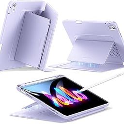 ESR for iPad Air 11 Inch M3/M2 Case (2025/2024), iPad Air 5th/4th Gen (2022/2020), Vertical Stand Cover, Multi Stand Angles, Ultra-Stable Case with Pencil Holder, Flip Magnetic Series, Light Purple-image-52