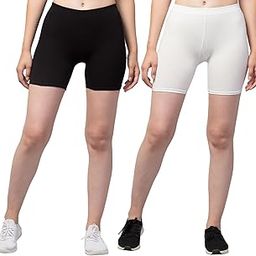 Apraa & Parma Sports Solid Women White, Black Sports Shorts ()_SBT-001-Black,White-38-Q2-picture-30