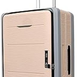 Re-flection Collapsible 24 Inch Trolley Luggage Bag, Polypropylene Plastic Body, Portable Design, Ergonomically Designed Soft Handles, 2 Level Adjustable Handle,, Beige, 24 Inch, Collapsible Hardside-image-44
