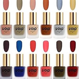 Volo Velvet Dull Matte Nail Polish Combo in Wholesale Rate(Light Peach, Sand Nude, Nude, Metallic Coral, Metallic Silver, Metallic Golden, Dark Coffee 96 ml) Pack of 12-image-111