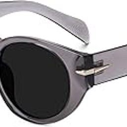 Round Beckham Style Unisex Oversized UV/UB Protected Sunglasses (3765)-image-4