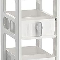 Homestic Multipurpose Trolley Storage Organiser | 3 Layer Shelf | Trolley with Wheels for Kitchen Accessories | Large Capacity, Easy Installation, Space Saving | 6401 | White-5