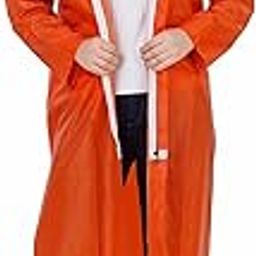 Women's Waterproof PVC Raincoat with Cap & Cover_Pack Of 01(Light Orange)-picture-48