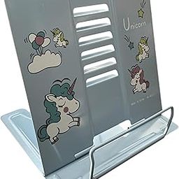 M.F.H Printed Book Stand Holder/Book Stand/Book Holder/Book Organizer - Portable Metal Desktop Adjustable Foldable Stand (Pack of 1) Random Designe Girls-image-9