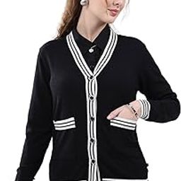 Women's Regular Fit Cardigan | Solid Pattern | Button Closure with Full Sleeves V Neck Winter Cardigan for Womens-picture-53