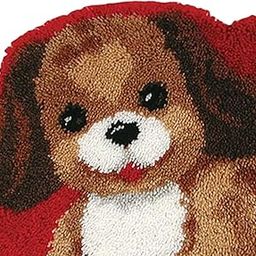 Merishopp Carpet Latch Hooking Kits Cute Dog Pattern for Festival Home Adults Crafts | Needlecrafts & Yarn | Rug Making | Latch Hooking | Latch Hooking Kits-image-34