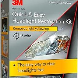 3M 39193 Quick and Easy Headlight Restoration Kit, Removes Light Yellowing in 15-Minutes-image-38