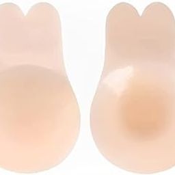 Adhesive Reusable Nipple Pads, Silicone Nipple Cover Bra Pads, Multipurpose Sports Breast Lift Bra Boob Tape, Tape for Women Push Up & Lifting Body (Free-Size) Beige-image-88