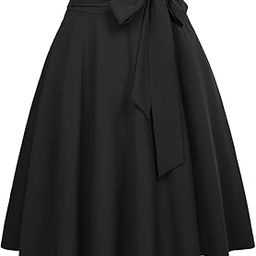 Faux Crepe Knee Length Skirt 573-image-0