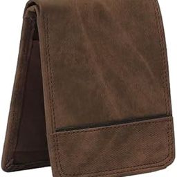 Denim Green Artificial Leather Wallet for Men, Credit Card Slots, Unisex PU Wallet (Brown)-image-60