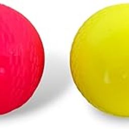NE NEPTUNE Synthetic T-20 Plus Practice Cricket Ball/Wind Balls (125-130 GMS) for - Indoor & Outdoor Street & Beach Cricket (Pack of 2) Yellow/Pink-image-13
