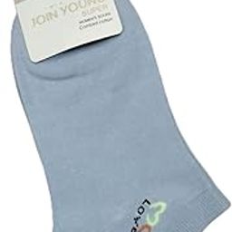Women Cotton Socks Ankle Length Socks, Multicolor, Free SizeAnkle Length Socks, light blue Free Size-picture-23