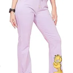 evolove Cotton Track Pants for Women with Side Pockets | Regular Fit Waistline Elastic Night Wear Joggers-picture-48