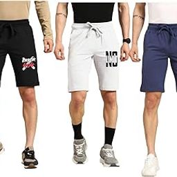 Mens Printed Cotton Shorts (Pack of 3)-image-7