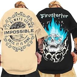 Mens Oversized Graphic Printed Tshirt (Pack of 2)-image-13