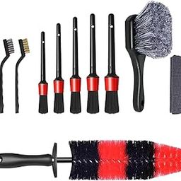 11Pcs Car Detailing Brushes Set For Wheel Cleaning Wheel Brush Car Cleaner Kit Cleaning Tool For Dust Removers Dirty Tyre Tire Brush-image-26