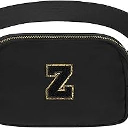 Birthday Gifts Initial Letter Waist Pack Personalized Gift for 8 9 10 11 12 Year old Girls Teen Cute Gifts Mini Small Pack Black Letter Z, Black Letter Z, 1 Pack Initial Letter Black-image-23
