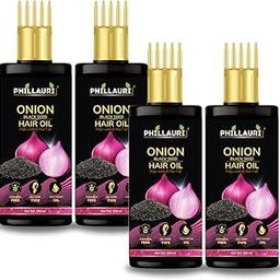 Phillauri Onion Blackseed Hair Oil | Hair Oil For Hair Growth Dandruff And Hair Fall | (100ml Pack 4) |-image-52