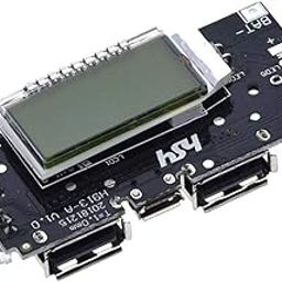 SS ROBOTICS Dual USB 5V 1A 2.1A Power Bank Charging Module Circuit Board with Digital Display ( Black )-image-21