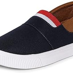 by Khadim's Men's Canvas Navy Sneakers-image-9