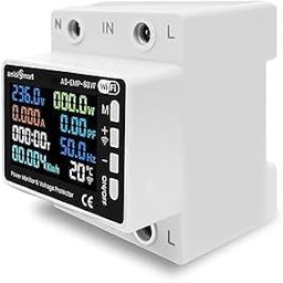 Quicksense WIFI 8 in 1 Digital Energy Meter with Over/Under Voltage/Current/Temperature Protection, 63A Power Meter Compatible with SmartLife App (220VAC, 13.8kW)-4