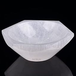 REBUY Selenite Bowl Cleanse and Charge Crystals Or Gemstones for Healing Decoration or Gift-image-80