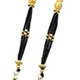 Mangalsutra For Women Stylish New Gold Plated Mangalsutra Long Size Heavy Design Long Black Bead Chain 54-image-125