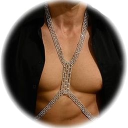 Full Rhinestone Harness Bra Body Chain For Men Sexy Bikini Crystal Bra Body Chain Lingerie Body Chain Rhinestone Festival Rave Waist Chain Body Accessories Jewelry For Women-image-40