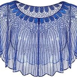 Women Shawl Wrap Fashion Wedding Summer Formal Occasion Evening Evening Cape Blue-image-7