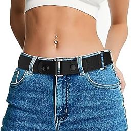 Belts for Women/Men No Buckle Elastic Belt Invisible Buckle Free Stretch Waist Belt for Jean Pants Dresses-picture-4