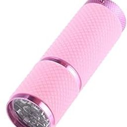 Meitawilltion 9 LED Small Glow Nail Lamp,Mini UV Nail Dryer for Gel Nails Polish,Portable Flashlight for Nail Art Pink-70