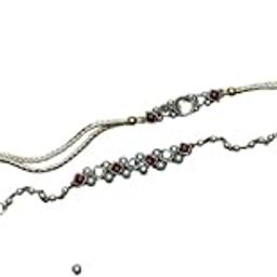 Round Kundan Rakhi and Lumba/Sister Rakhi and Nazariya/Mangalsutra Dhaaga Combo - Set of 4 (Red)-image-96