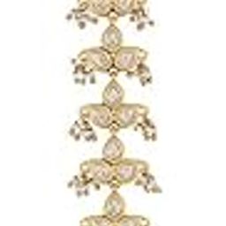 Green Victorian Plated Ethnic Kundan Tikka - 415274-image-55