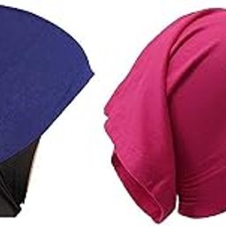 Bandana Under Scarf Hijab Cap Under Caps for Turban Head Wraps Scarf Solid Color Hijab Tube Unisex Stretch Dreadlocks Neck Cover (Pack of 2)-image-25