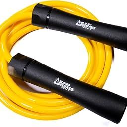 Jump Ropes World, Heavy Jump Rope 2.0 Series, 1LB | Boxer Jump Rope for Men & Women | Adjustable 10FT Rope with Snap Locks | Includes Premium Carry Bag | Strength & Cardio Training (Yellow)-image-54