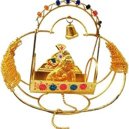 DEV POOJA STORE Laddu Gopal Jhula for Krishna Idol | Elegant Swing Palana for Bal Gopal Thakurji | Elegant Mandir Accessory (Jhula 018)-image-56