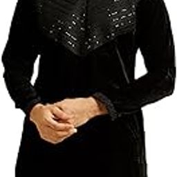 Men's Velvet Embroidered|Sequins Kurta Pyjama Set (2pcs)-picture-18
