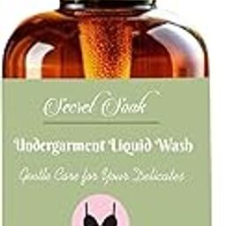 HerbyShine Secret soak Undergarment Liquid wash for Men/Women,Mild wash 300ml | Plant-Based & Bleach-Free Detergent Bio Wash for Intimate Wear/Panty Disinfectant Liquid (Strawberry)-image-1