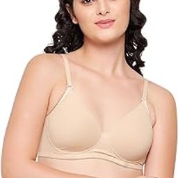 Women's Cotton Padded Non-Wired Demi Cup Multiway T-Shirt Bra - Beige in Beige-picture-14
